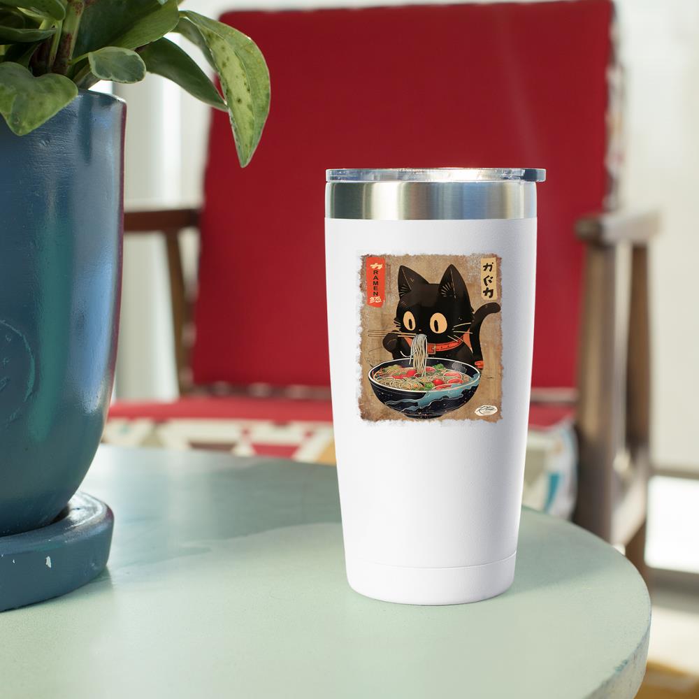 Xanawood Cat Ramen Japanese Funny Kawaii Cat Anime Gifts Girls Teen Tumbler