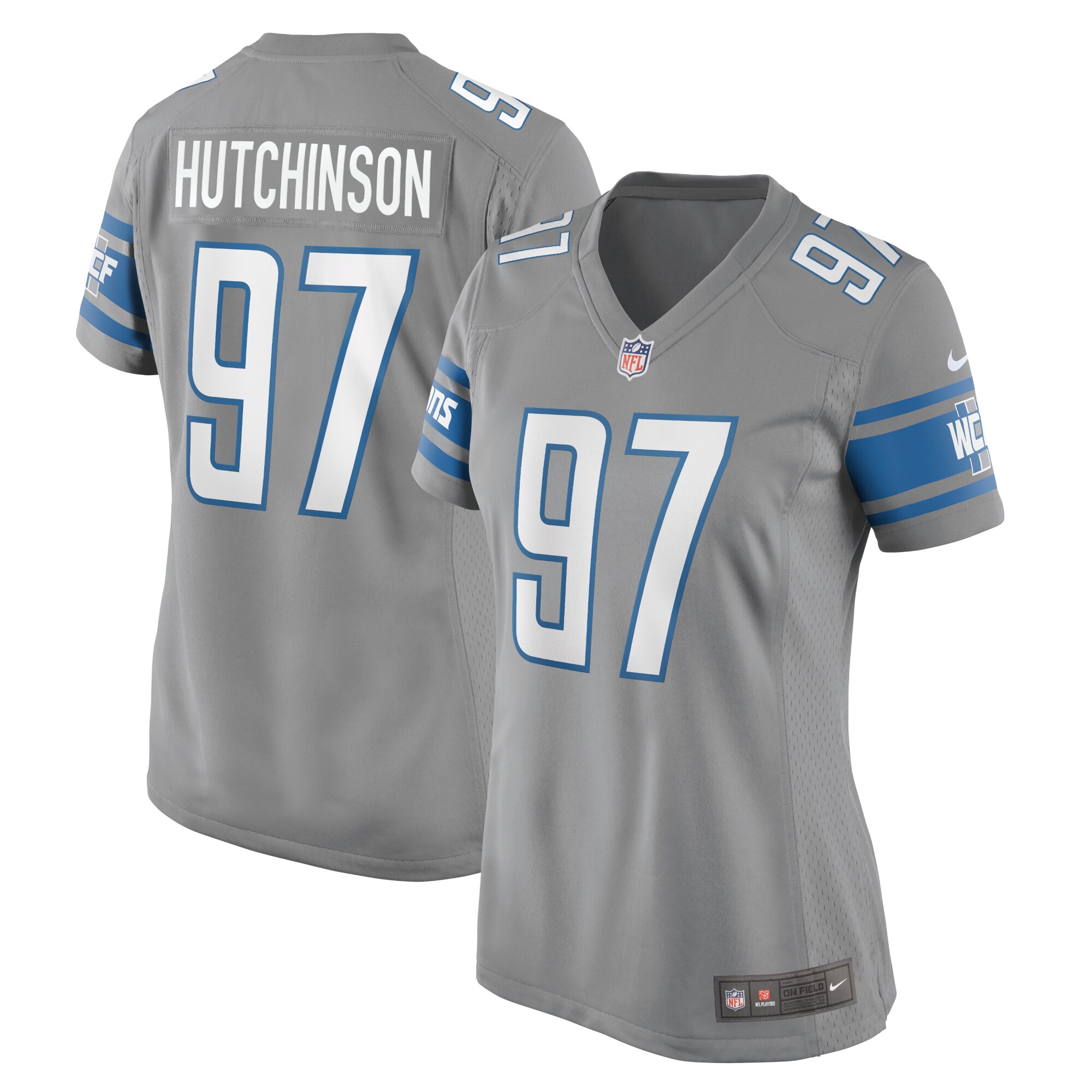 Aidan Hutchinson Detroit Lions BB Store Women's Game Jersey - Silver