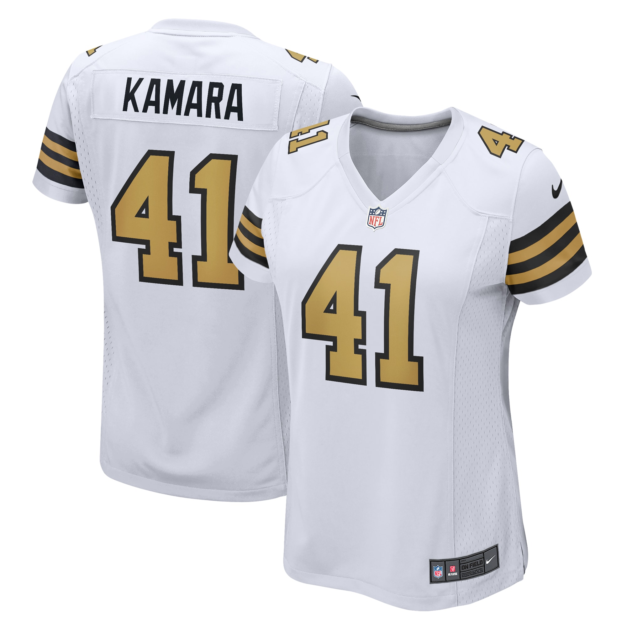 Alvin Kamara New Orleans Saints BB Store Women's Alternate Game Jersey -  White