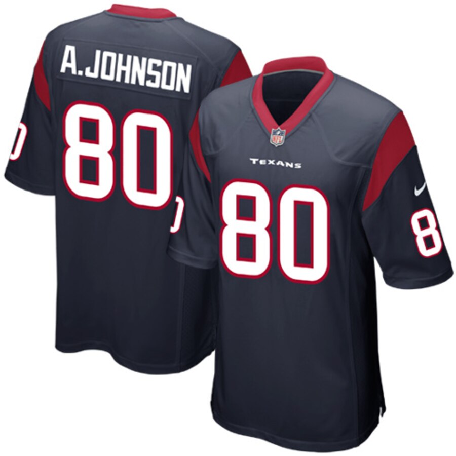 Andre Johnson Houston Texans BB Store Youth Team Color Game Jersey - Navy Blue