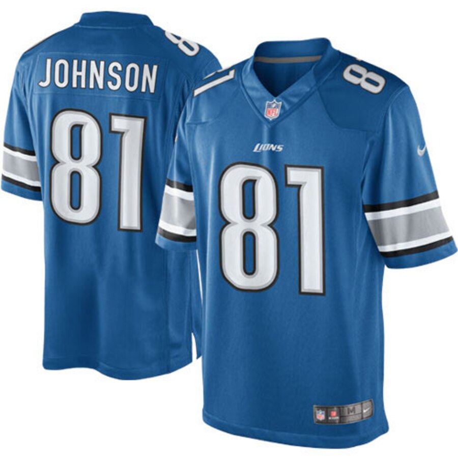 Calvin Johnson Detroit Lions BB Store Youth Limited Jersey - Light Blue