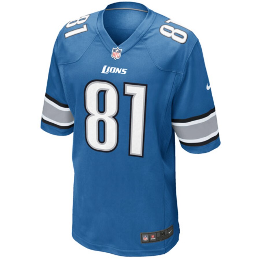 Calvin Johnson Detroit Lions BB Store Youth Team Color Game Jersey - Light Blue