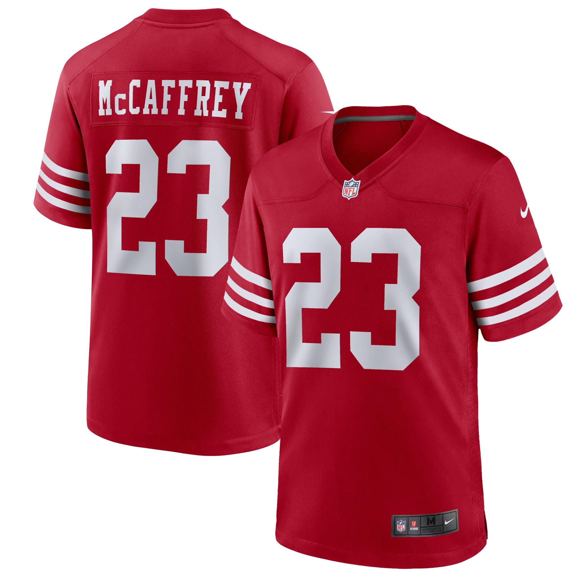 Christian Mccaffrey San Francisco  BB Store Youth Game Jersey - Scarlet