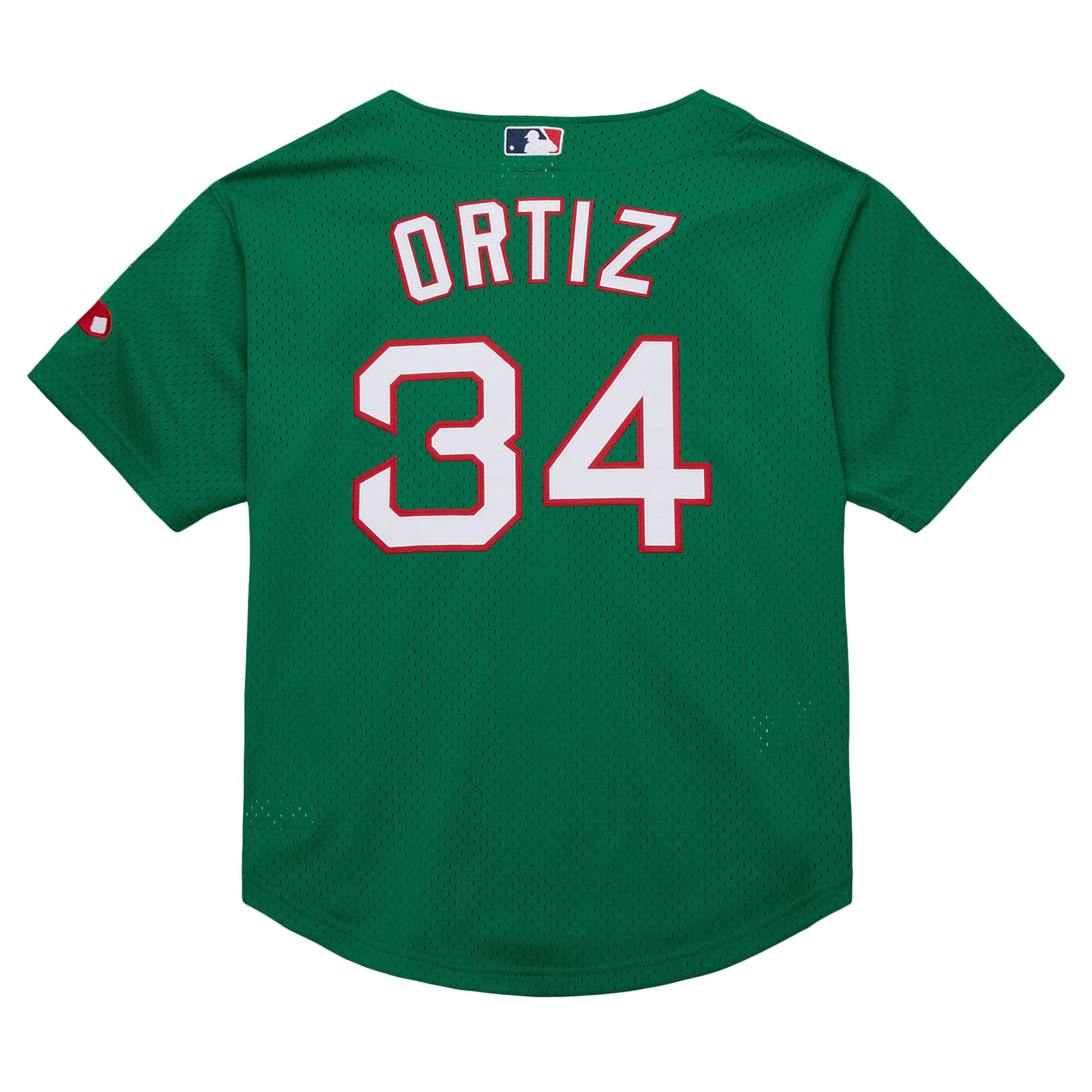 David Ortiz Boston Red Sox  Youth Cooperstown Collection mesh Batting Practice Jersey - Green