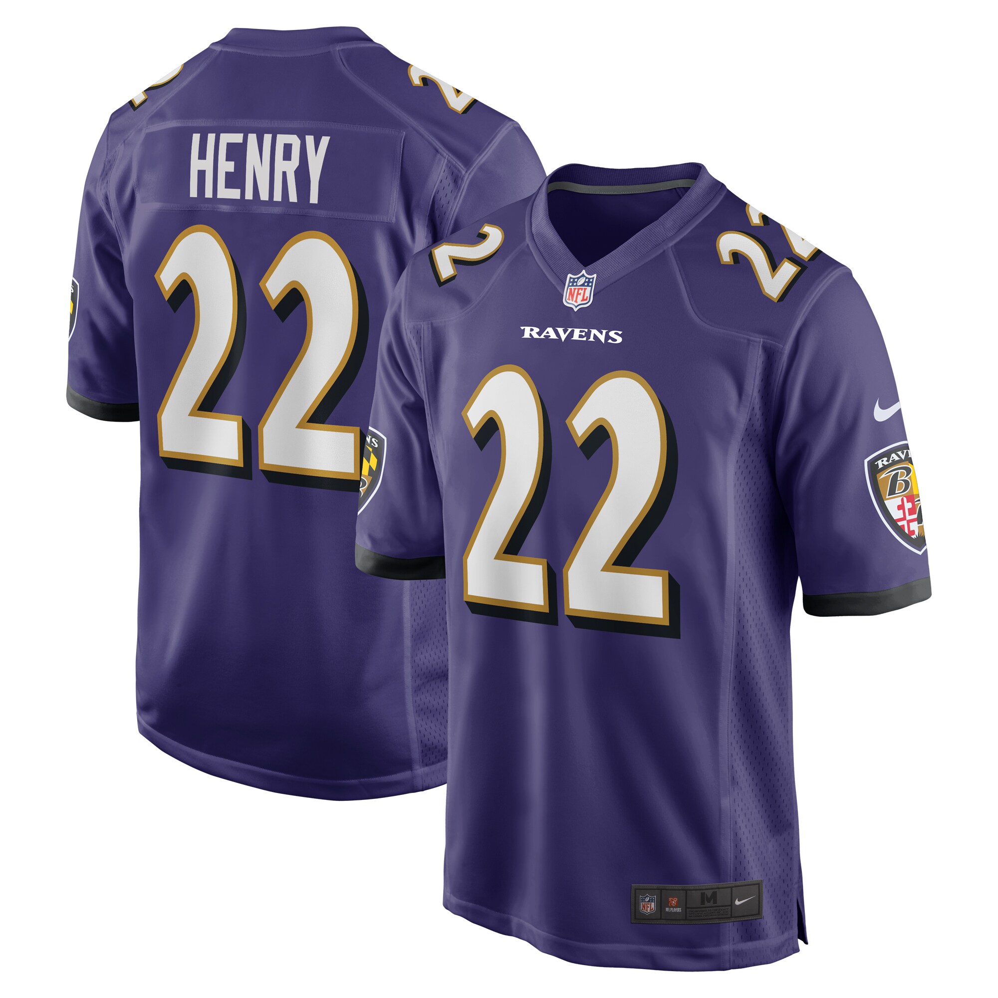 Derrick Henry Baltimore Ravens BB Store Game Player Jersey - Purple