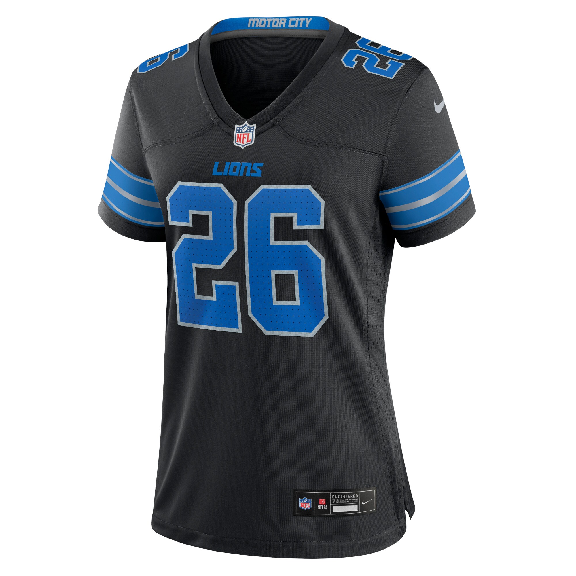 Jahmyr Gibbs Detroit Lions BB Store Women's 2nd Alternate Game Jersey - Black