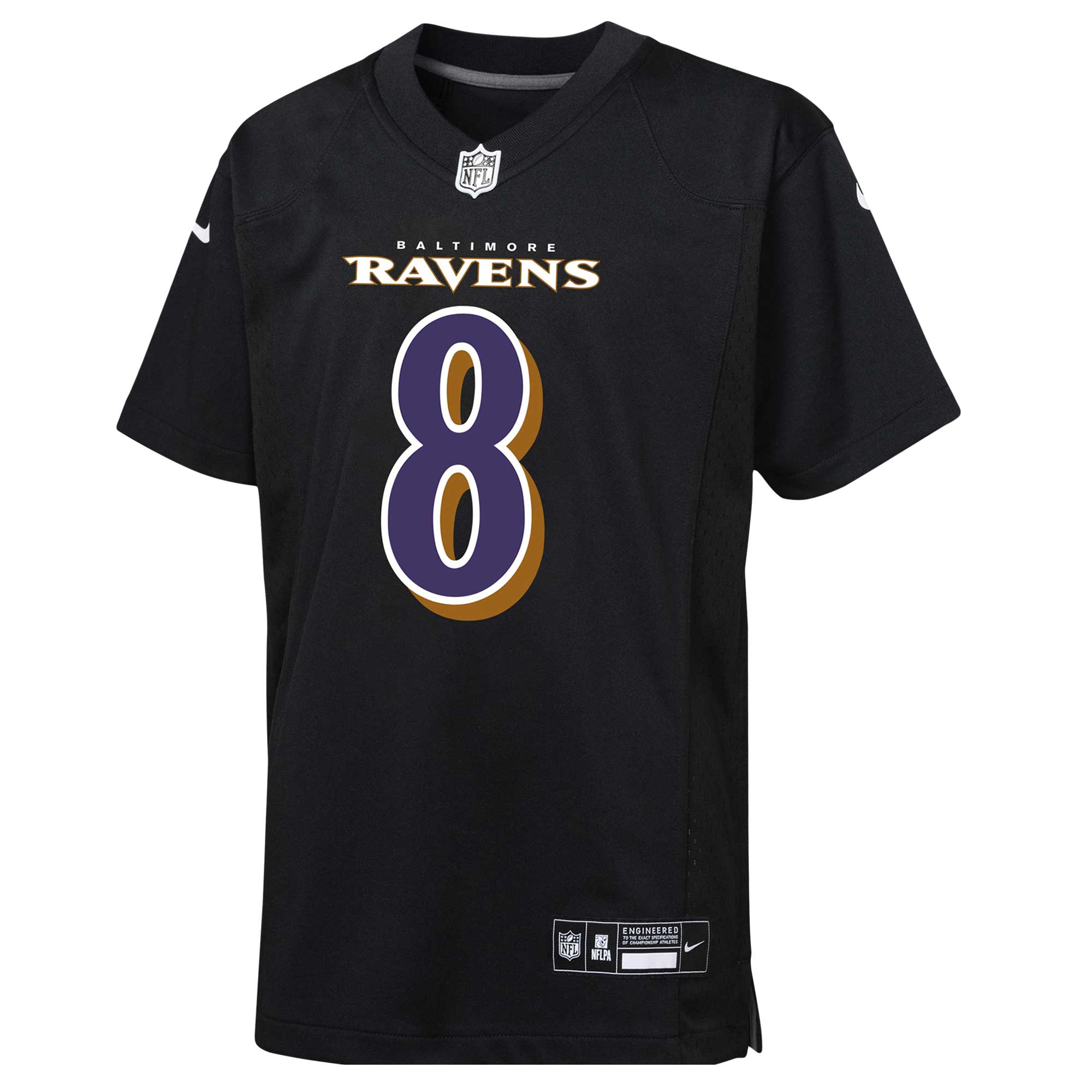 Lamar Jackson Baltimore Ravens BB Store Youth Fashion Game Jersey - Black