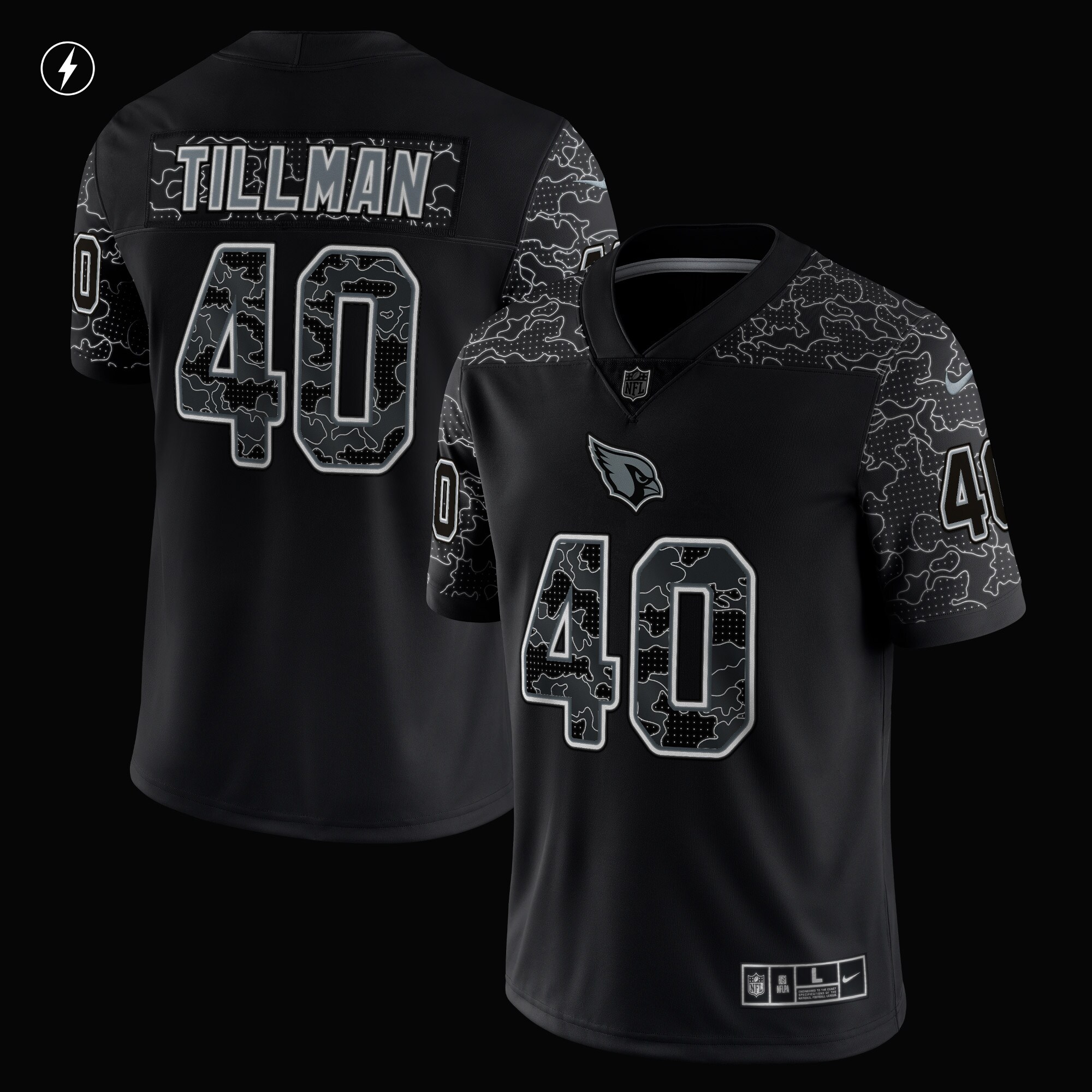 Pat Tillman Arizona Cardinals BB Store Retired Player Rflctv Limited Jersey - Black