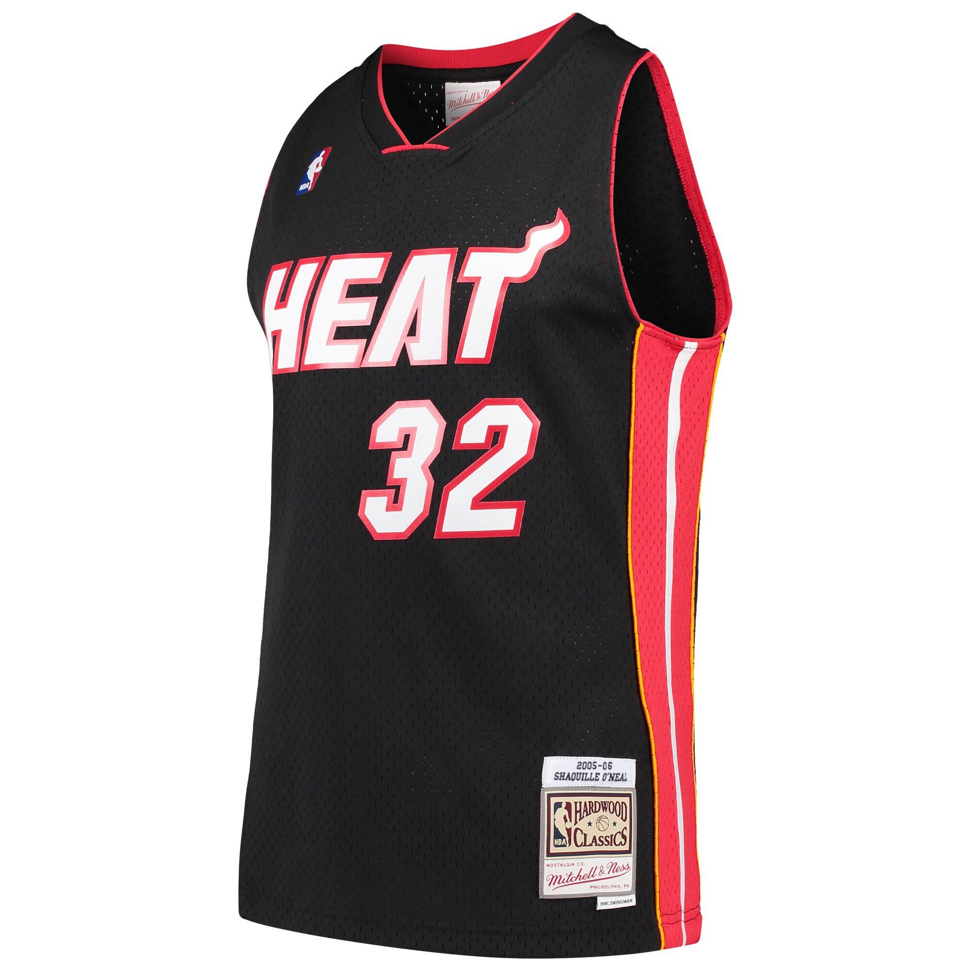 Shaquille O'neal Miami Heat  Hardwood Classics Swingman Jersey - Black