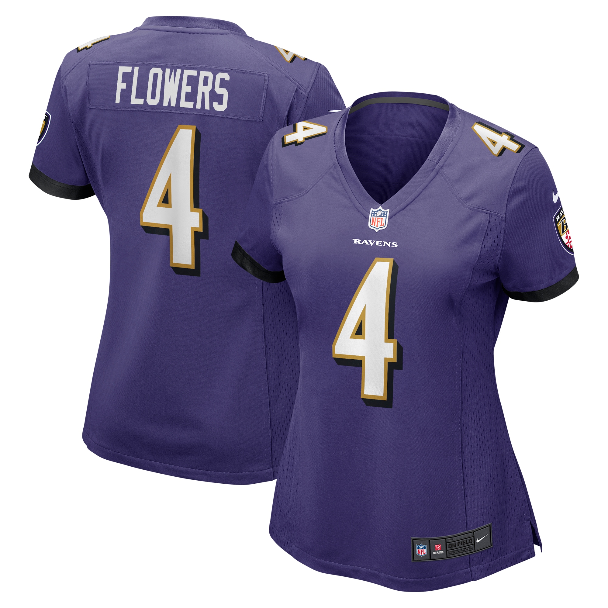 Zay Flowers Baltimore Ravens BB Store Women's Team Game Jersey - Purple