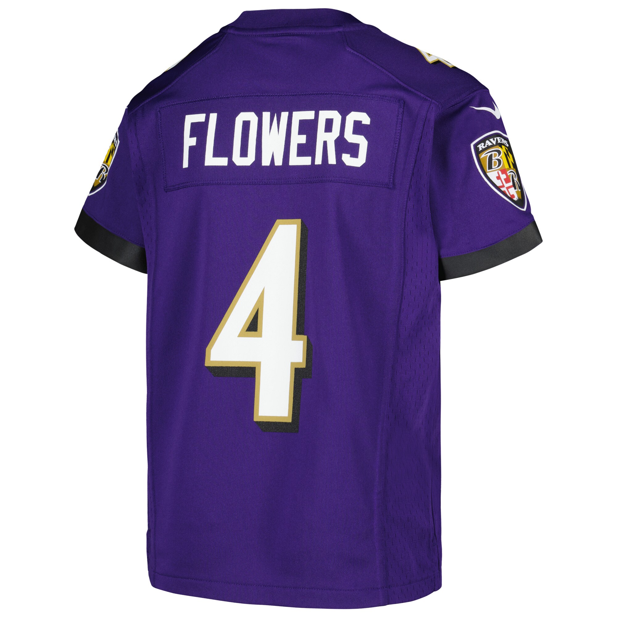 Zay Flowers Baltimore Ravens BB Store Youth Game Jersey - Purple